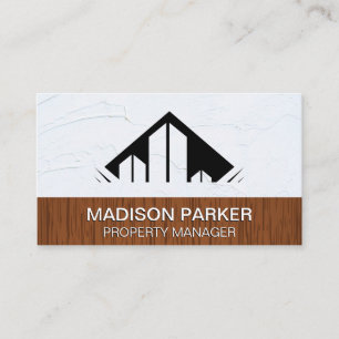 Corporate Rooftops   Wood Spackled Wall Business Card