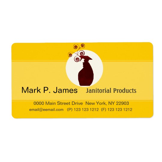 Corporate Spray Bottle Design Shipping Label