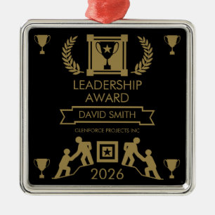 Corporate Staff Leadership Award Metal Ornament