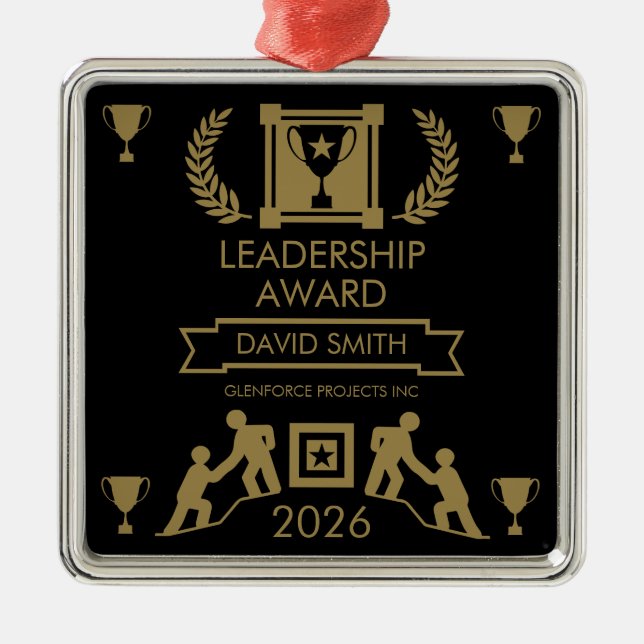 Corporate Staff Leadership Award Metal Ornament (Front)