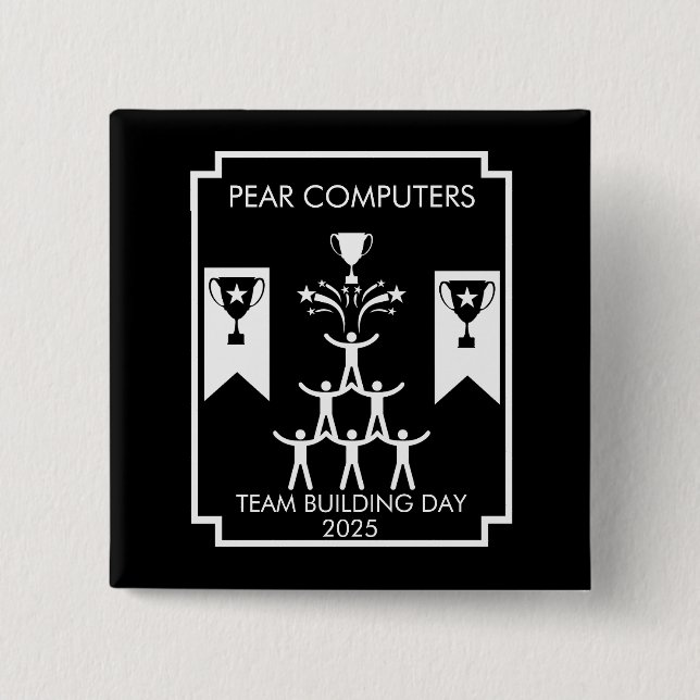 Corporate Staff Team Building Event 15 Cm Square Badge (Front)