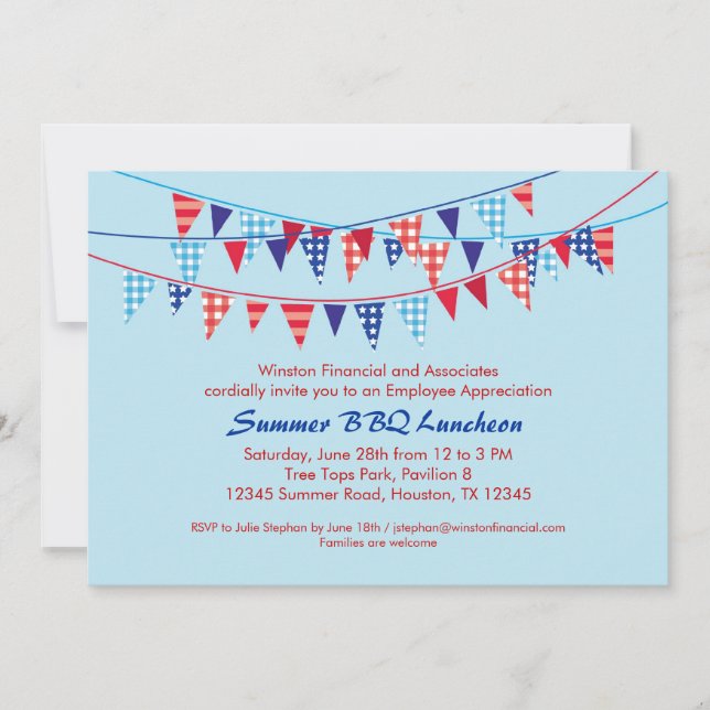 Corporate Summer BBQ Invitation (Front)