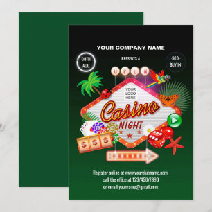 Corporate Summer Holidays Casino Night invitation