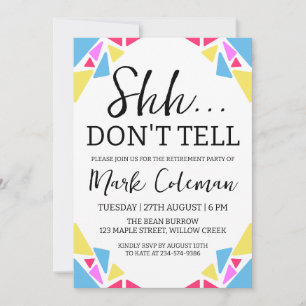 corporate surprise retirement party invitations