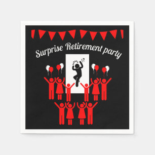 Corporate Surprise Retirement Party Napkin