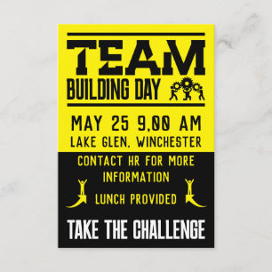 Corporate Team Building Day Enclosure Card
