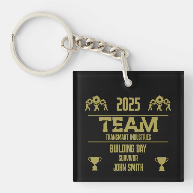 Corporate Team Building Day Key Ring (Front)