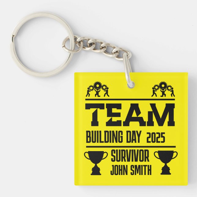 Corporate Team Building Day Key Ring (Front)