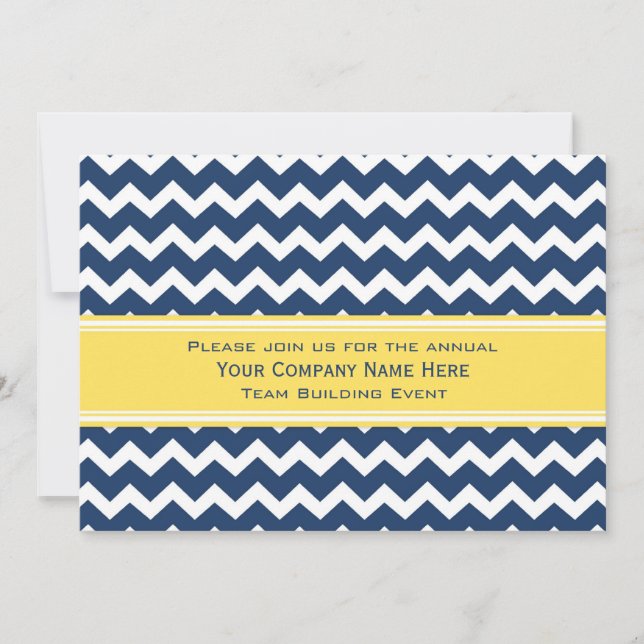 Corporate Team Building Event Invitation Blue (Front)