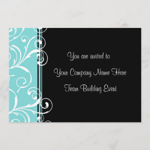 Corporate Team Building Event Invitations Teal