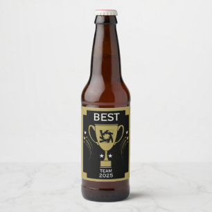 Corporate Team Thanks Beer Bottle Label