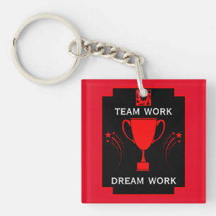 Corporate Team Thanks Key Ring