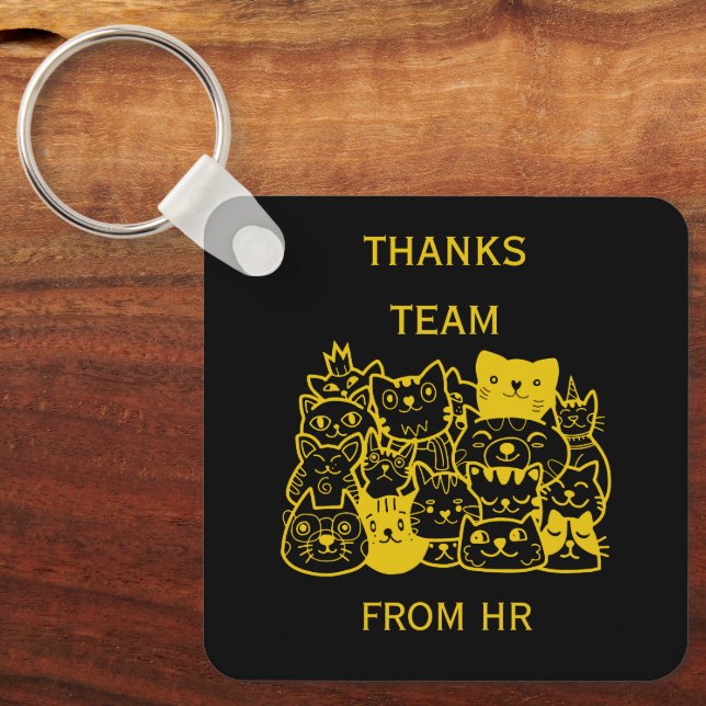 Corporate Team Thanks Key Ring (Front)