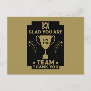 Corporate Team Thanks Postcard