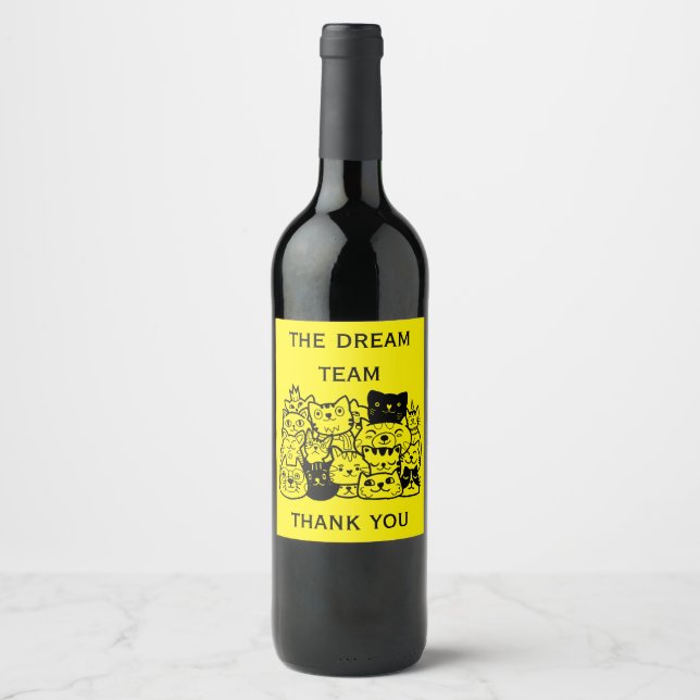 Corporate Team Thanks Wine Label (Front)