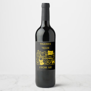 Corporate Team Thanks Wine Label