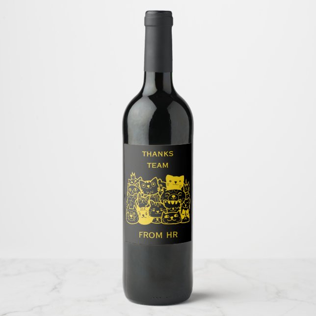 Corporate Team Thanks Wine Label (Front)