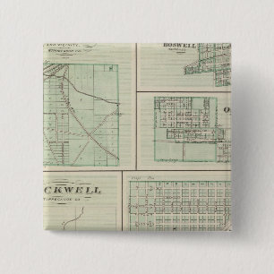 Corporate Town of Fowler, Benton Co 15 Cm Square Badge