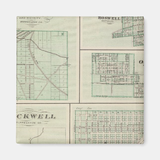 Corporate Town of Fowler, Benton Co Magnet (Front)