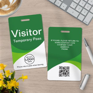 Corporate Visitor Pass ID with custom badge ID Badge