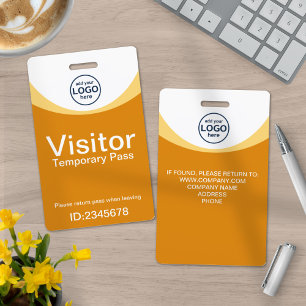 Corporate Visitor Pass ID with custom badge ID Badge