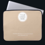 Corporate with logo and business info laptop sleeve<br><div class="desc">Make this Corporate design with logo and business info your own. A template in a modern minimalist style which can be easily updated with your company logo and company slogan or info. If you need any help personalising this product, please contact me using the message button and I'll be happy...</div>