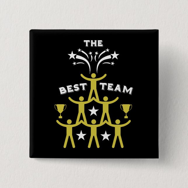 Corporate Work Team Gifts 15 Cm Square Badge (Front)