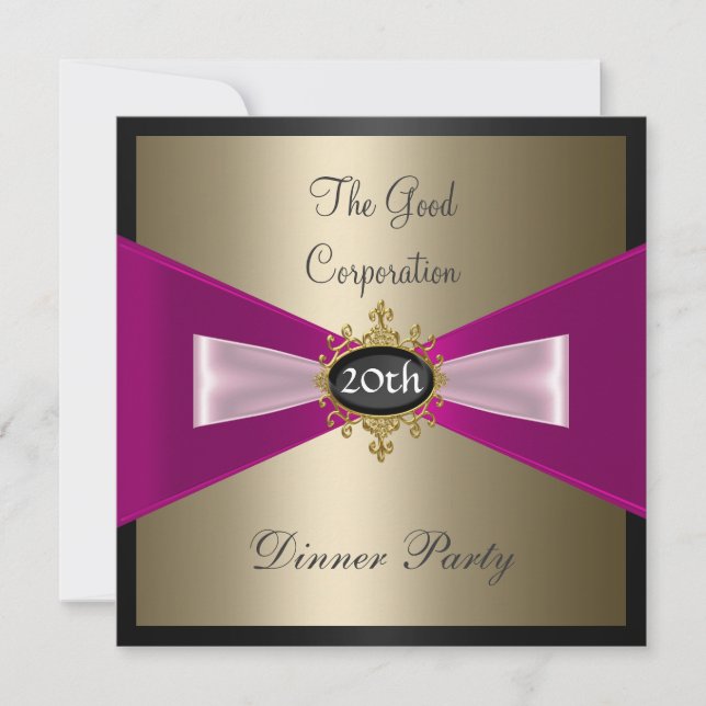 Corporation Annual Dinner Party Invitation (Front)