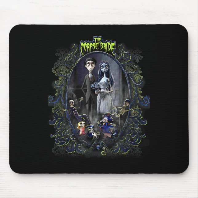 Corpse Bride The Groom &amp; The Bride Scary Frame Mouse Pad (Front)