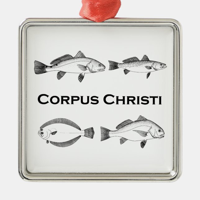 Corpus Christi Fishing  - Saltwater Fish Metal Ornament (Front)