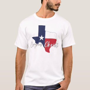 Corpus Christi, Texas Flag Map Men's White T-Shirt