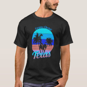 Corpus Christi Texas Retro Tropical Palm Trees Vac T-Shirt