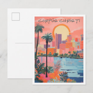 Corpus Christi Texas Travel Aesthetic Postcard