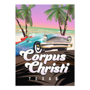 Corpus Christi Texas vacation poster