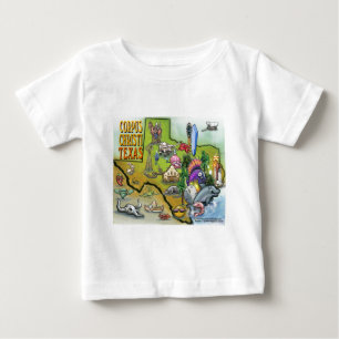 Corpus Christi Tx Cartoon Map Baby T-Shirt