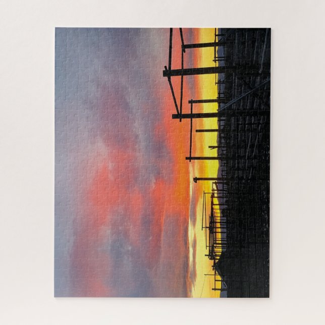 Corral at Sunset Jigsaw Puzzle (Vertical)