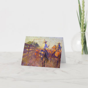 Corral Dust by Maynard Dixon Thank You Card