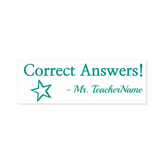 "Correct Answers!" Grading Rubber Stamp (Design)