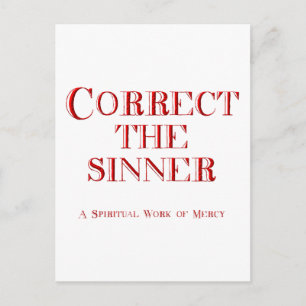Correct the sinner postcard