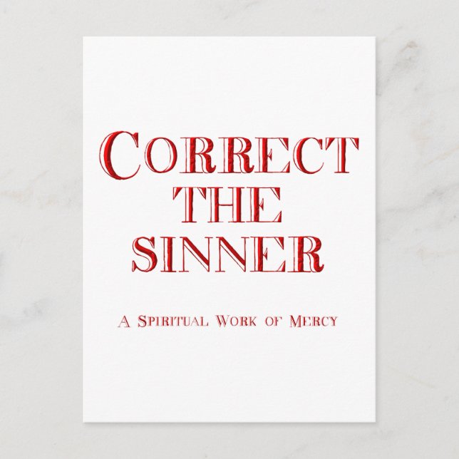 Correct the sinner postcard (Front)