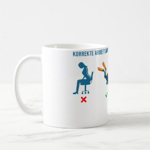 Correct Working Posture Scuba Diver Apparel Funny Coffee Mug