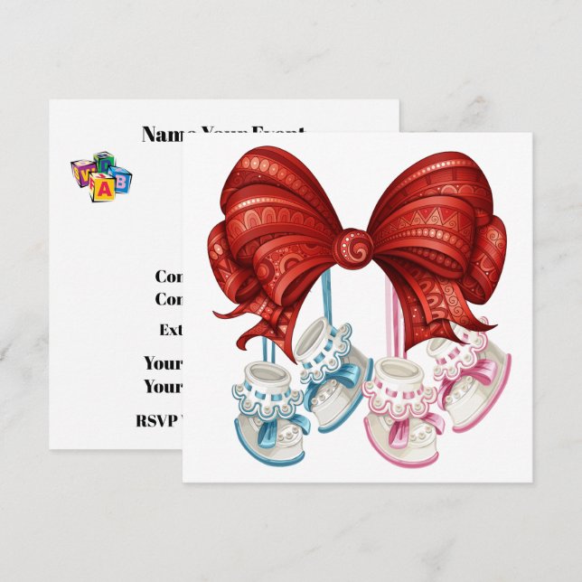 Corrected Baby Shower Invitation (Front/Back)