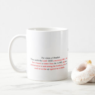 Corrected King James Obadiah 1:1 Mug