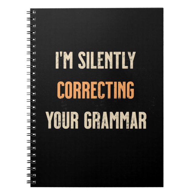 Correcting Grammar Notebook (Front)