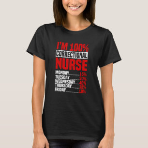 Correctional Nurse 100 RN Correction Forensic Nurs T-Shirt