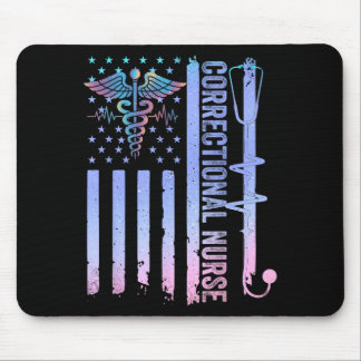 Correctional Nurse Aamerican Flag Corrections Mouse Pad