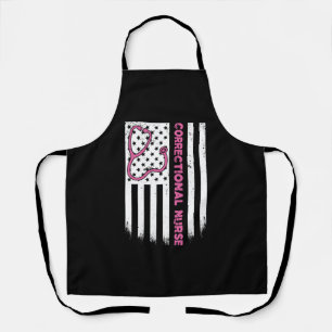 Correctional Nurse American flag US Stethoscope Apron