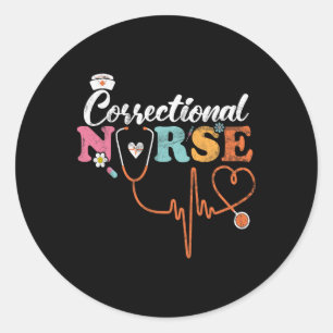 Correctional Nurse Corrections Nursing Department Classic Round Sticker