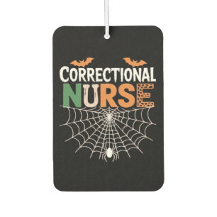 Correctional Nurse Halloween Pumpkin Classic T-Shi Car Air Freshener