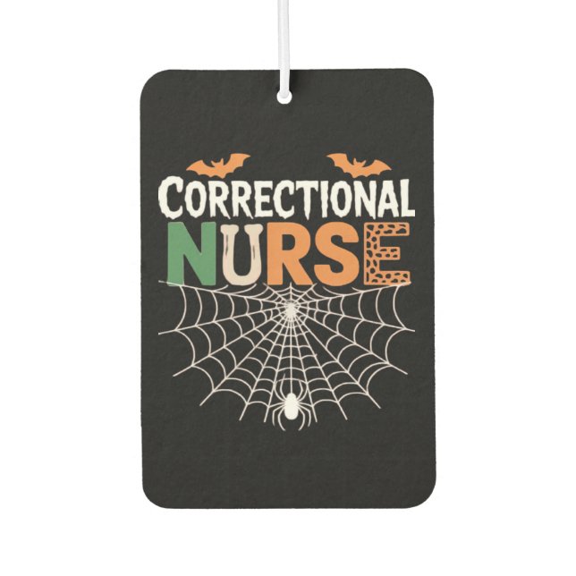 Correctional Nurse Halloween Pumpkin Classic T-Shi Car Air Freshener (Front)